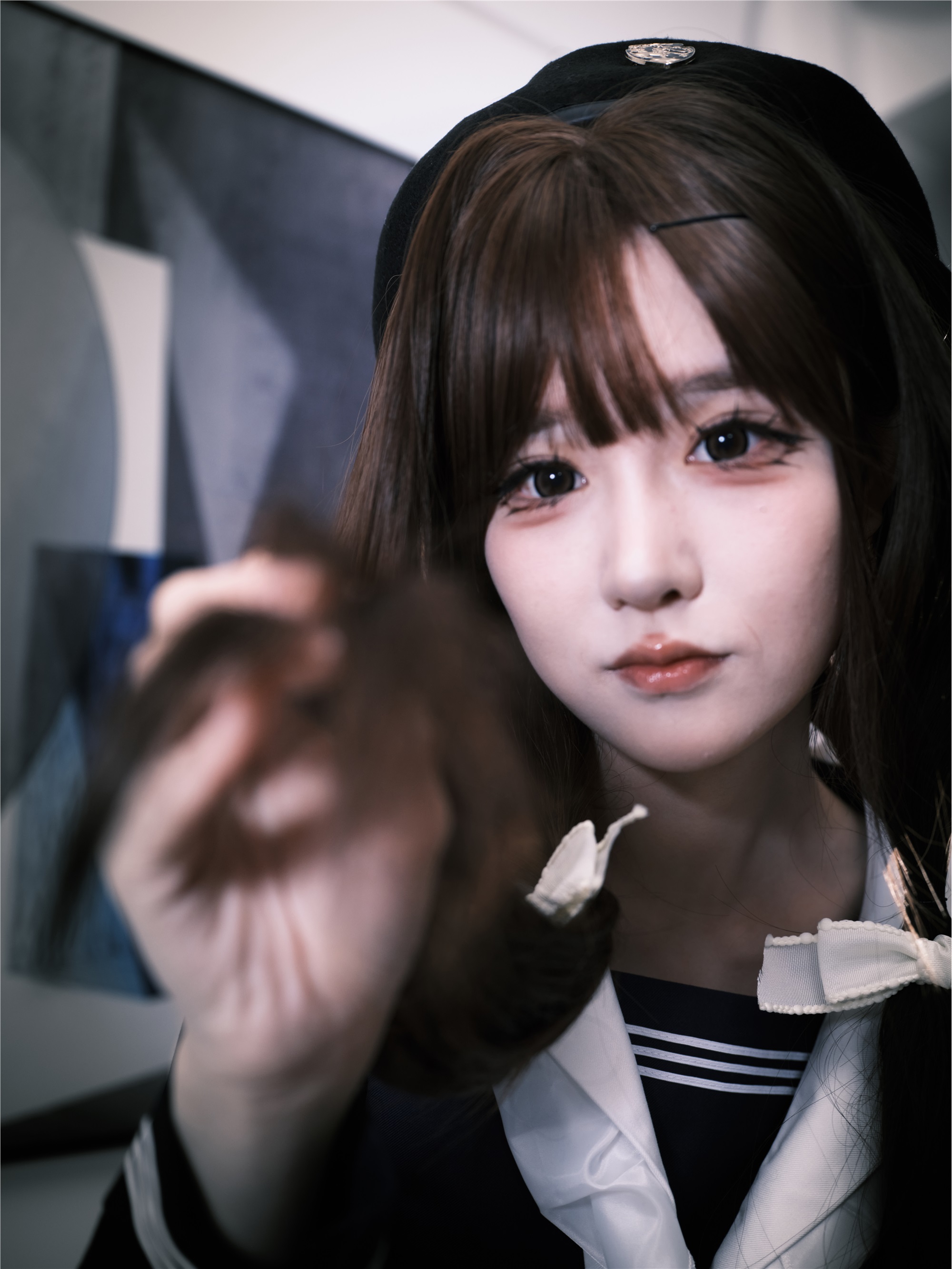 YITUYU艺图语 2025.02.02 女水手的假日 深蓝白丝版 孟程程